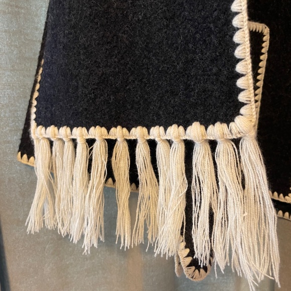 Toteme dark grey melange embroidered scarf jacket - Picture 4 of 7